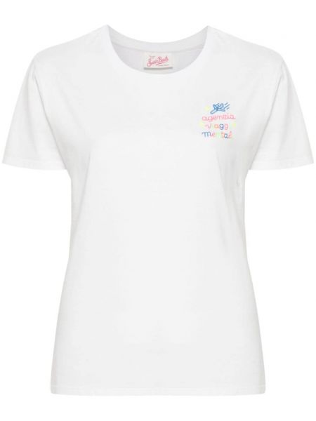 Broderet t-shirt Mc2 Saint Barth hvid