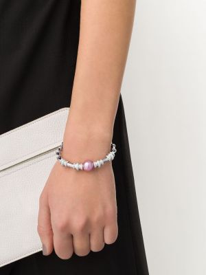 Bracelet avec perles Yoko London blanc