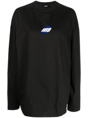 Βαμβακερός πουλόβερ με σχέδιο We11done μαύρο