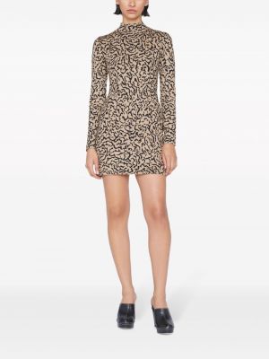 Jacquard leopardimustriga mustriline kleit Frame