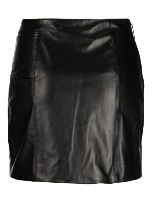 Kožená sukně na zip Boyarovskaya černé