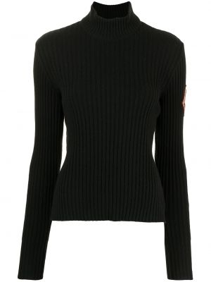 Jersey cuello alto con cuello alto de tela jersey Chanel Pre-owned negro