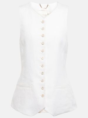 Lněná vesta Chloã© bílá