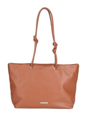 Бежевая кожаная сумка Tuscany Leather