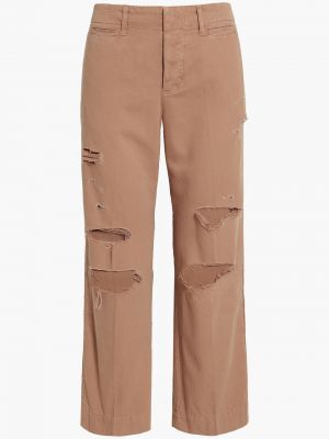 Pantaloni cu picior drept Frame - Maro