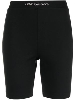 Pantaloni scurți din denim Calvin Klein Jeans negru