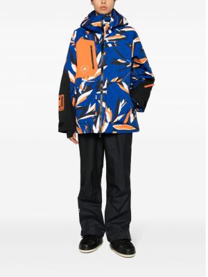 Veste de ski à imprimé à motifs abstraits Adidas By Stella Mccartney bleu