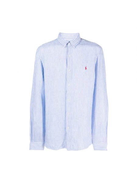 Koszula w paski Ralph Lauren niebieska