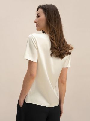 Шелковая футболка с коротким рукавом Lilysilk белая