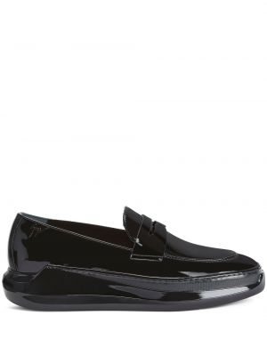 Lakované kožené loafers Giuseppe Zanotti černé