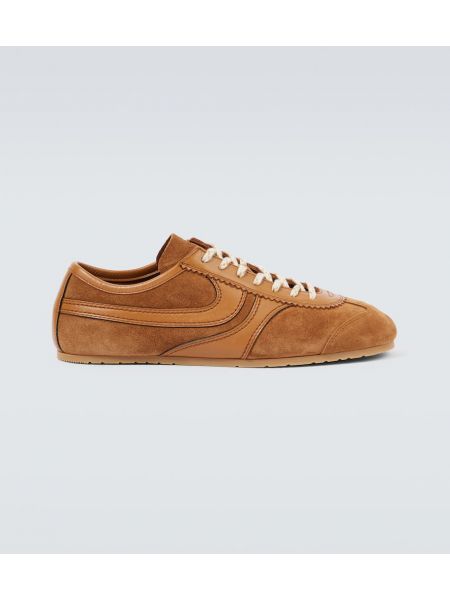 Ruskind sneakers Dries Van Noten brun