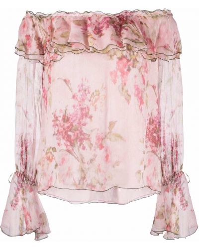 Шелковая блузка Blumarine, розовый