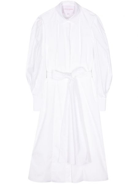 Bombažna srajčna obleka Carolina Herrera bela