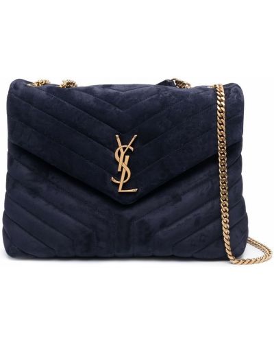Чанта за ръка Saint Laurent синьо