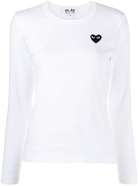 Haftowany top z dżerseju Comme Des Garcons Play