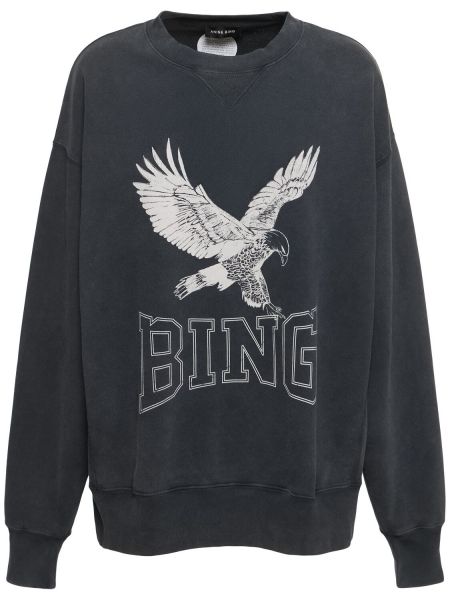 Retro bomuld sweatshirt Anine Bing sort