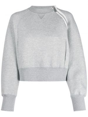 Asymmetrisk sweatjakke Sacai grå