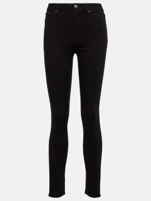 Skinny džíny s vysokým pasem Acne Studios černé