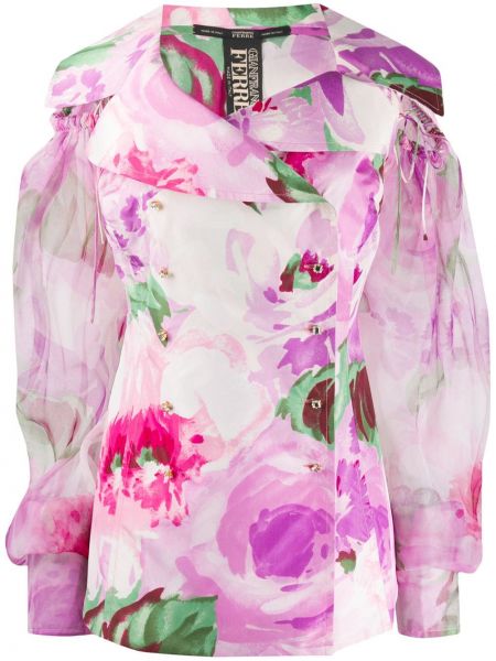 Blusa de flores con estampado Gianfranco Ferré Pre-owned rosa