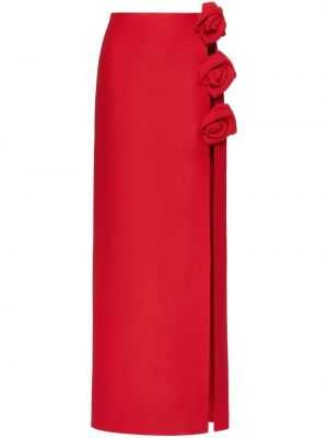 Květinové dlouhá sukně Valentino Garavani červené