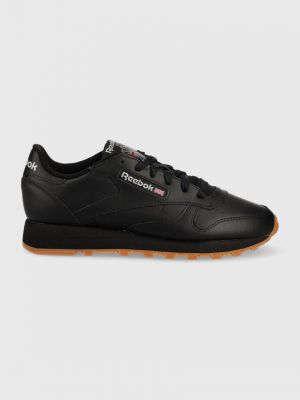 Sneakersy skórzane Reebok Classic czarne