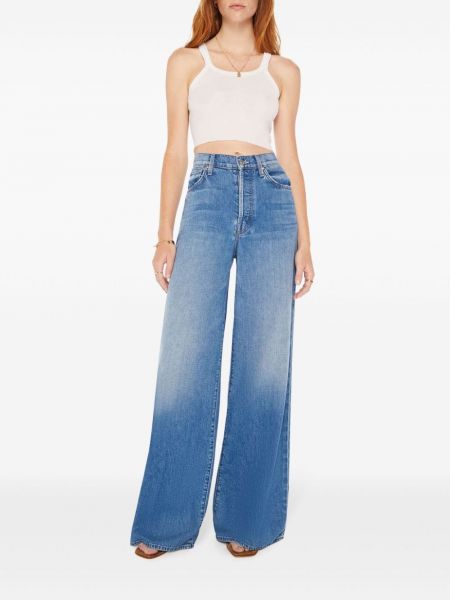 High waist jeans ausgestellt Mother blau