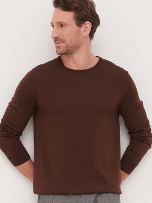 Sweter wełniany Joop! brązowy