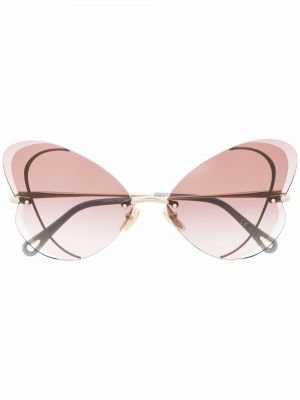 Occhiali da sole oversize Chloé Eyewear oro