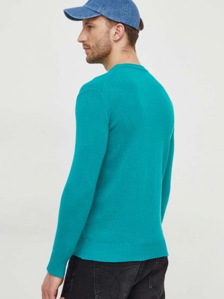 Vlněný svetr United Colors Of Benetton zelený