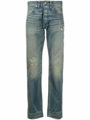 Zerrissene straight jeans Ralph Lauren Rrl blau