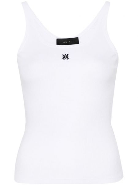 Tanktop med broderier Amiri hvid