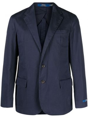 Bavlnené bavlnené sako s vreckami Polo Ralph Lauren modrá