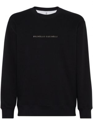 Sweatshirt mit stickerei Brunello Cucinelli schwarz