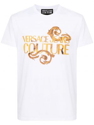 T-shirt en coton à imprimé Versace Jeans Couture