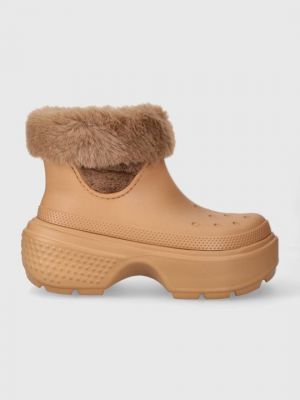 Зимние ботинки Crocs коричневые