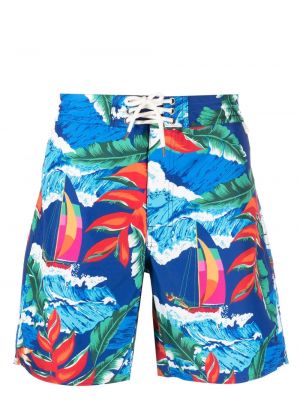 Wildleder shorts mit stickerei mit stickerei Polo Ralph Lauren blau