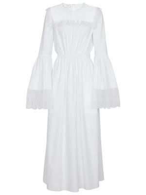 Bavlnené dlouhé šaty Giambattista Valli biela