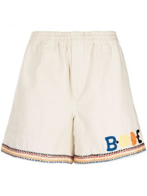 Parti brodert bermudashorts Bode hvit