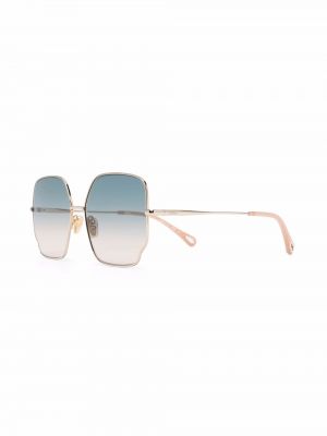 Spalvų gradiento rašto akiniai nuo saulės Chloé Eyewear auksinė