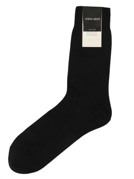 Хлопковые носки Giorgio Armani черные