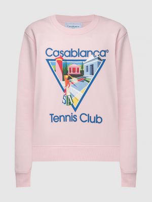 Тенісний світшот з принтом Casablanca рожевий