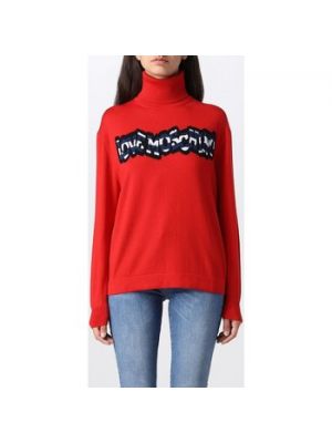 Czerwony sweter Love Moschino