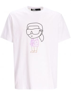 T-shirt à imprimé Karl Lagerfeld blanc