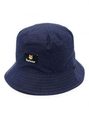 Двустранна шапка Barbour синьо