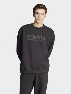 Fleecová mikina relaxed fit Adidas černá