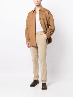 Spodnie sztruksowe bawełniane Pt Torino beżowe