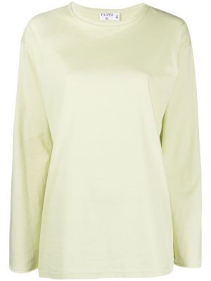 T-shirt a maniche lunghe con scollo tondo Filippa K verde