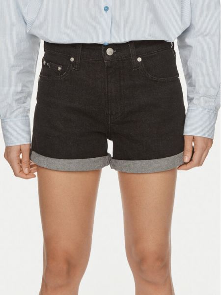 Černé džínové šortky Calvin Klein Jeans