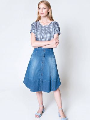 Džínová sukně Deni Cler Milano modré