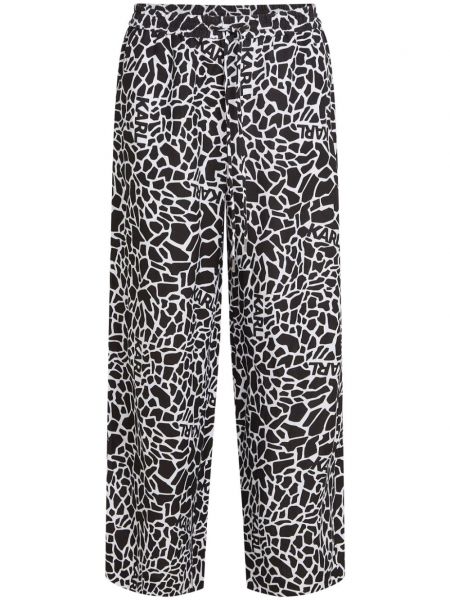 Pantalon à imprimé à motifs abstraits Karl Lagerfeld